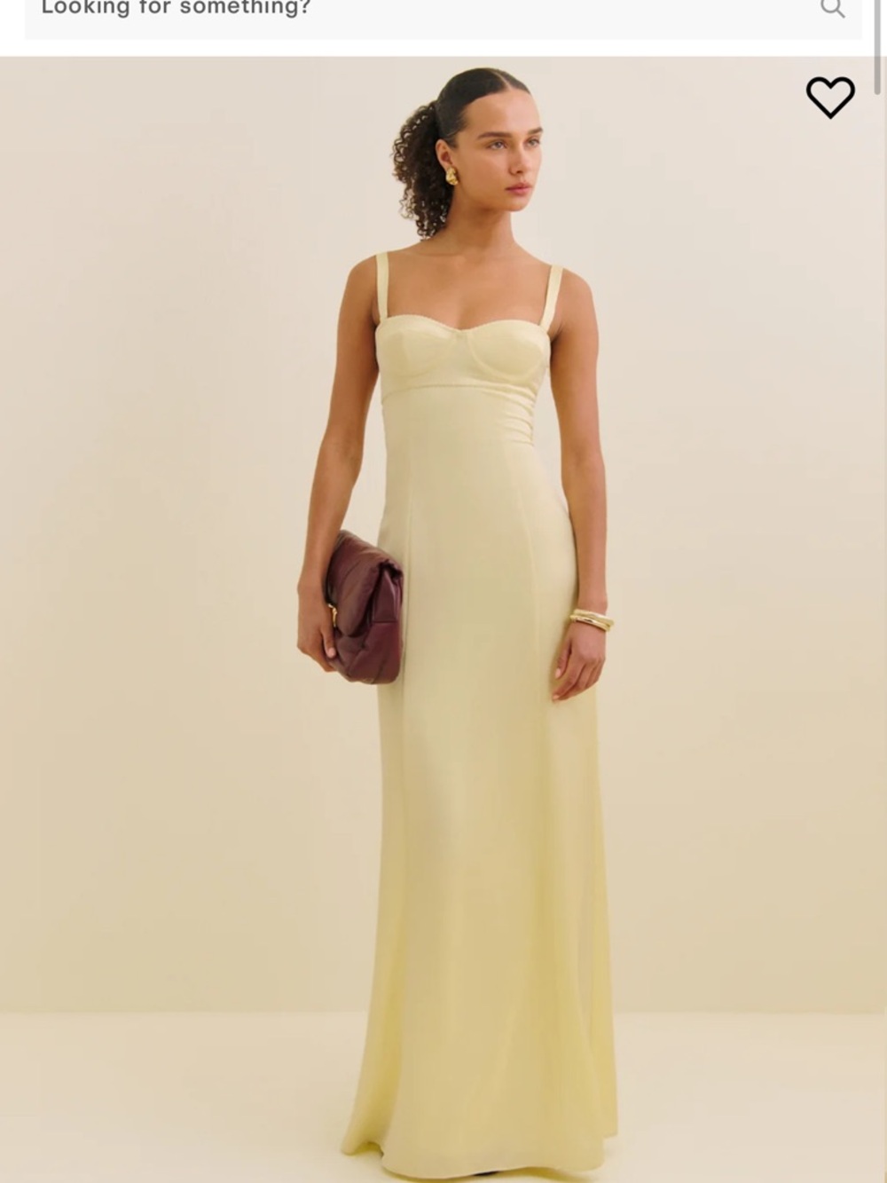 Reformation Pale Yellow Bias-Cut Maxi Dress - Picture 2 of 2